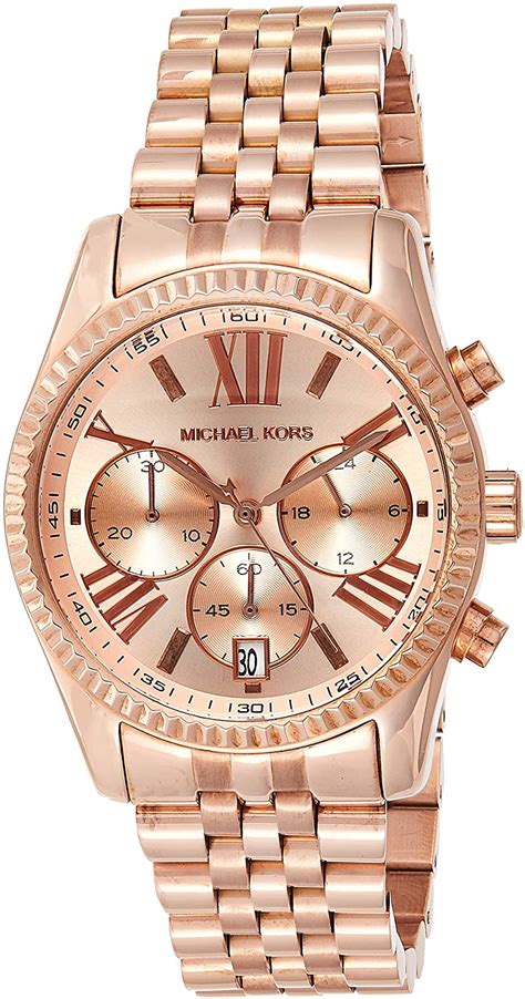 michael kors women's mk5569 lexington rose gold tone watch|Michael Kors (MK5569) Lexington Rose Gold Tone Watch .